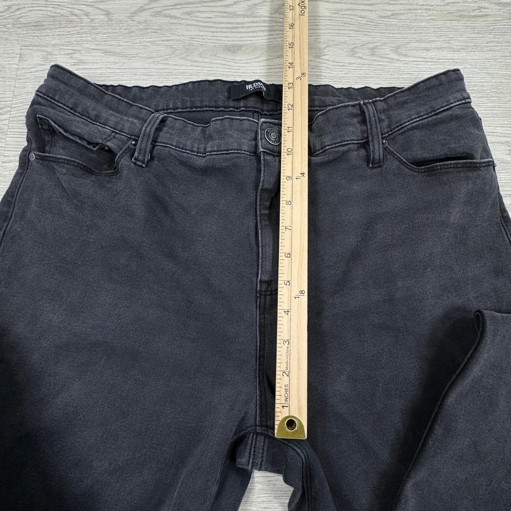 Hudson Women's Jeans Washed Black Size 16 Five Pocket Stretch Denim Pants